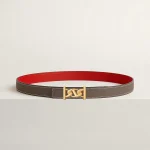 My H belt buckle & Reversible leather strap 24 mm - Image 2